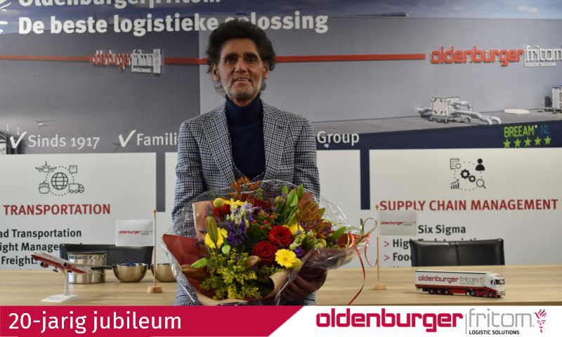 CEO Renë Dale viert zijn 20-jarig werkjubileum bij Oldenburger|Fritom.
