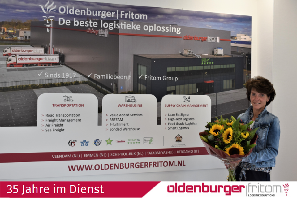 Rita Oldenburger arbeitet seit 35 Jahren bei Logistikdienstleister Oldenburger|Fritom.