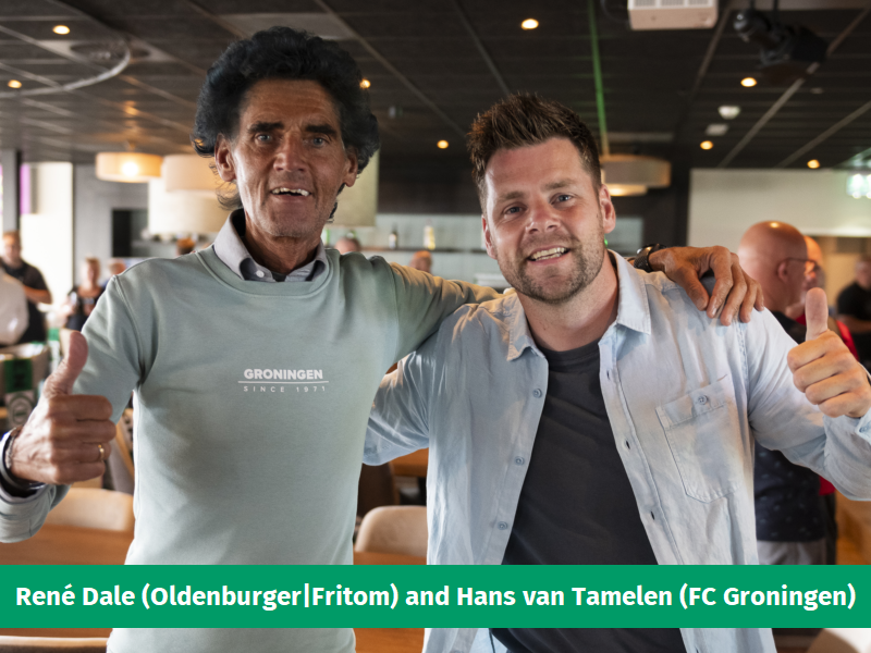 René Dale, CEO Oldenburger|Fritom, and Hans van Tamelen, project leader FC Groningen in Society.