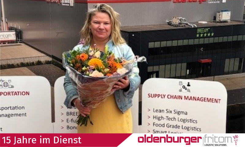 Rianne Timmer ist 15 Jahre im Dienst bei Oldenburger|Fritom Logistic Solutions.