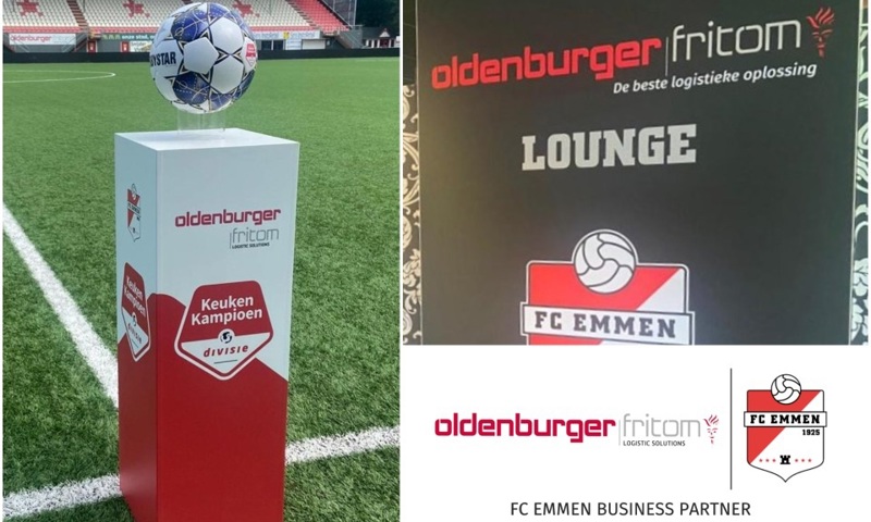 De vipruimte van voetbalclub FC Emmen draagt in het seizoen 2021-22 de naam Oldenburger|Fritom Lounge.