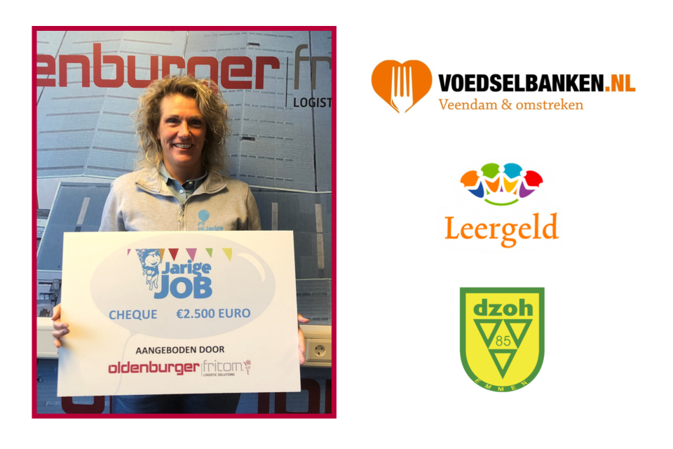 Oldenburger|Fritom ondersteunt jaarlijks diverse goede doelen tijdens de kerstactie waaronder Stichting Jarige Job.