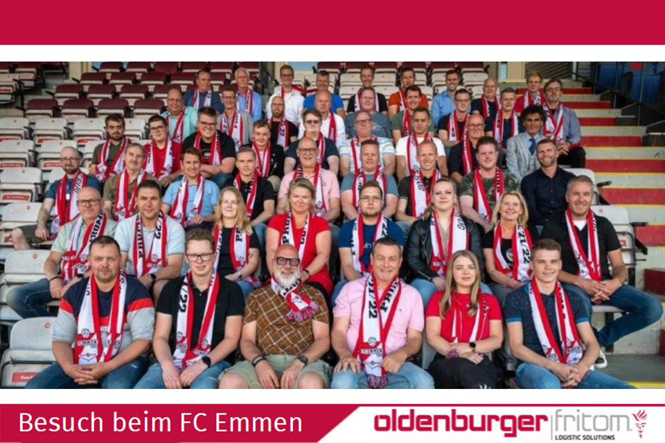 Am 28. Juni 2022 besuchten die Mitarbeiter von Oldenburger|Fritom den FC Emmen.