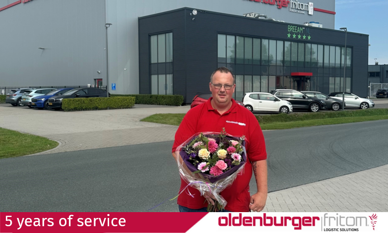 Bennie van der Schoot 5 years of service at Oldenburger|Fritom.