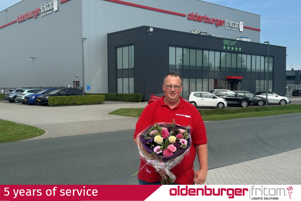 Bennie van der Schoot 5 years of service at Oldenburger|Fritom.