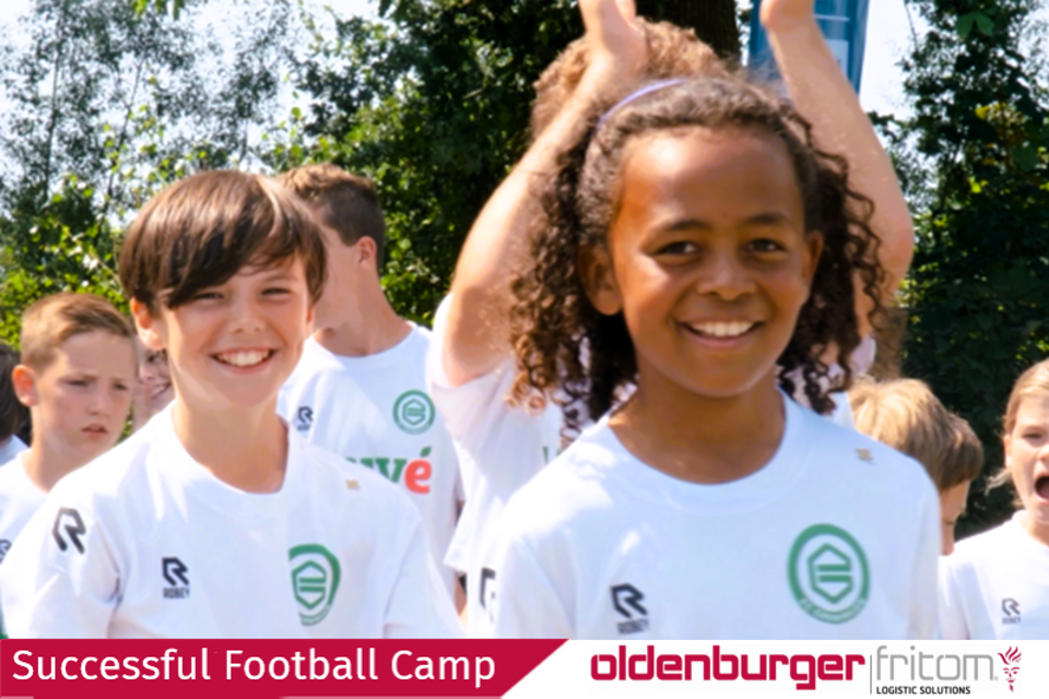 Happy faces at the special FC Groningen Football Camp in Wildervank in 2024.