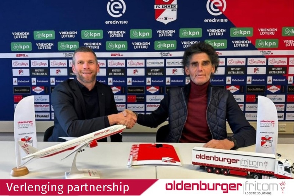 Oldenburger|Fritom verlengt partnership met FC Emmen tot en met seizoen 2024-2025.