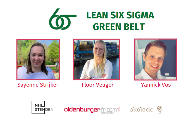 Studenten van de NHL Stenden hogeschool halen hun Lean Six Sigma Green Belt certificaat bij Oldenburger|Fritom.