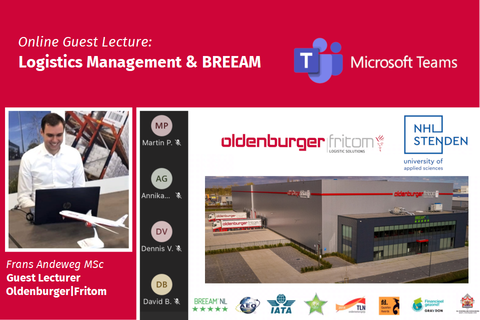 Frans Andeweg of Oldenburger|Fritom gave an online guest lecture on BREEAM to students of NHL Stenden on 7 January 2021.