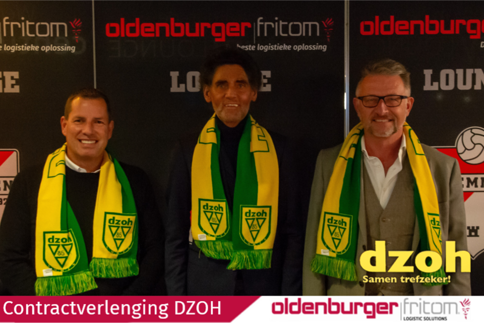 Oldenburger|Fritom blijft tot juni 2029 hoofdsponsor van amateurvoetbalclub DZOH.