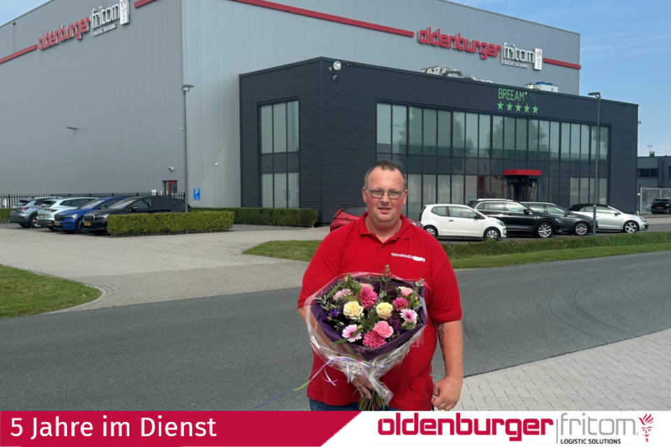 Bennie van der Schoot 5 Jahre im Dienst bei Oldenburger|Fritom.